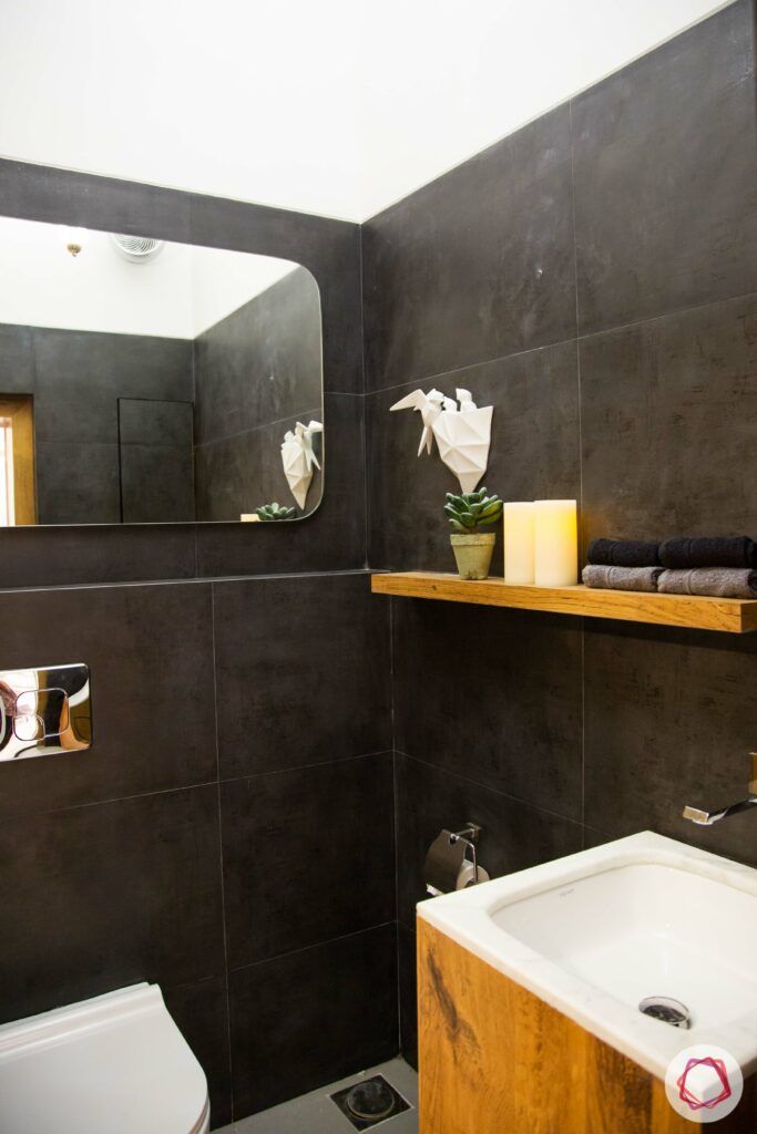 scandinavian interior design-powder room-sink-mirror