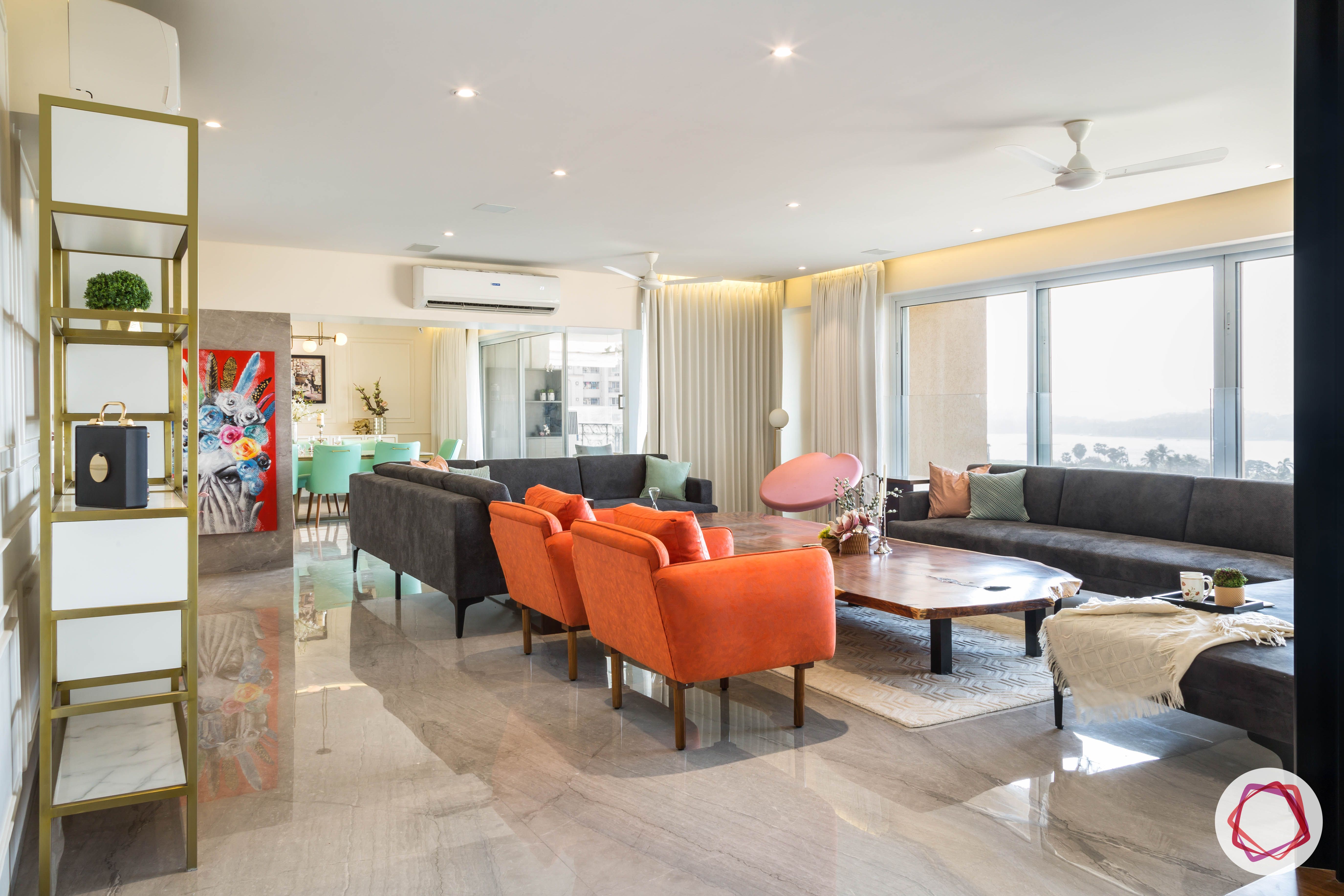 condo-interior-design-orange-armchair-designs-l-shaped-sofa-designs
