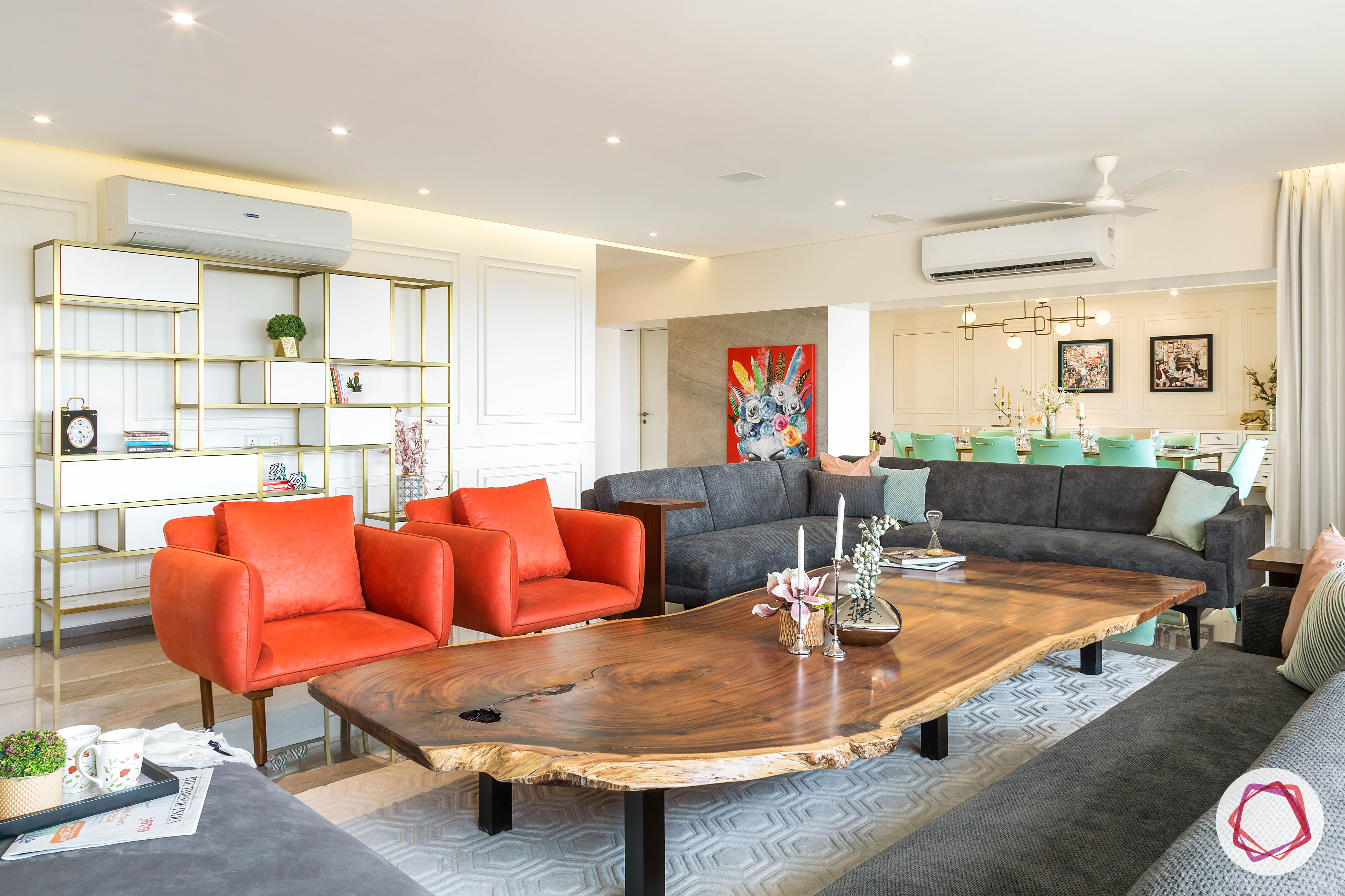 condo-interior-design-orange-armchair-designs-grey-sofa-designs
