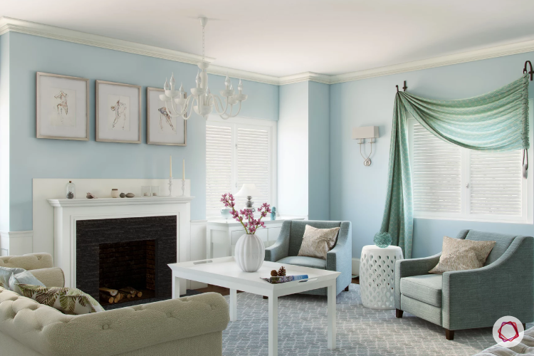 natural lighting at home-pastel walls-neutral sofa designs-green sofa 