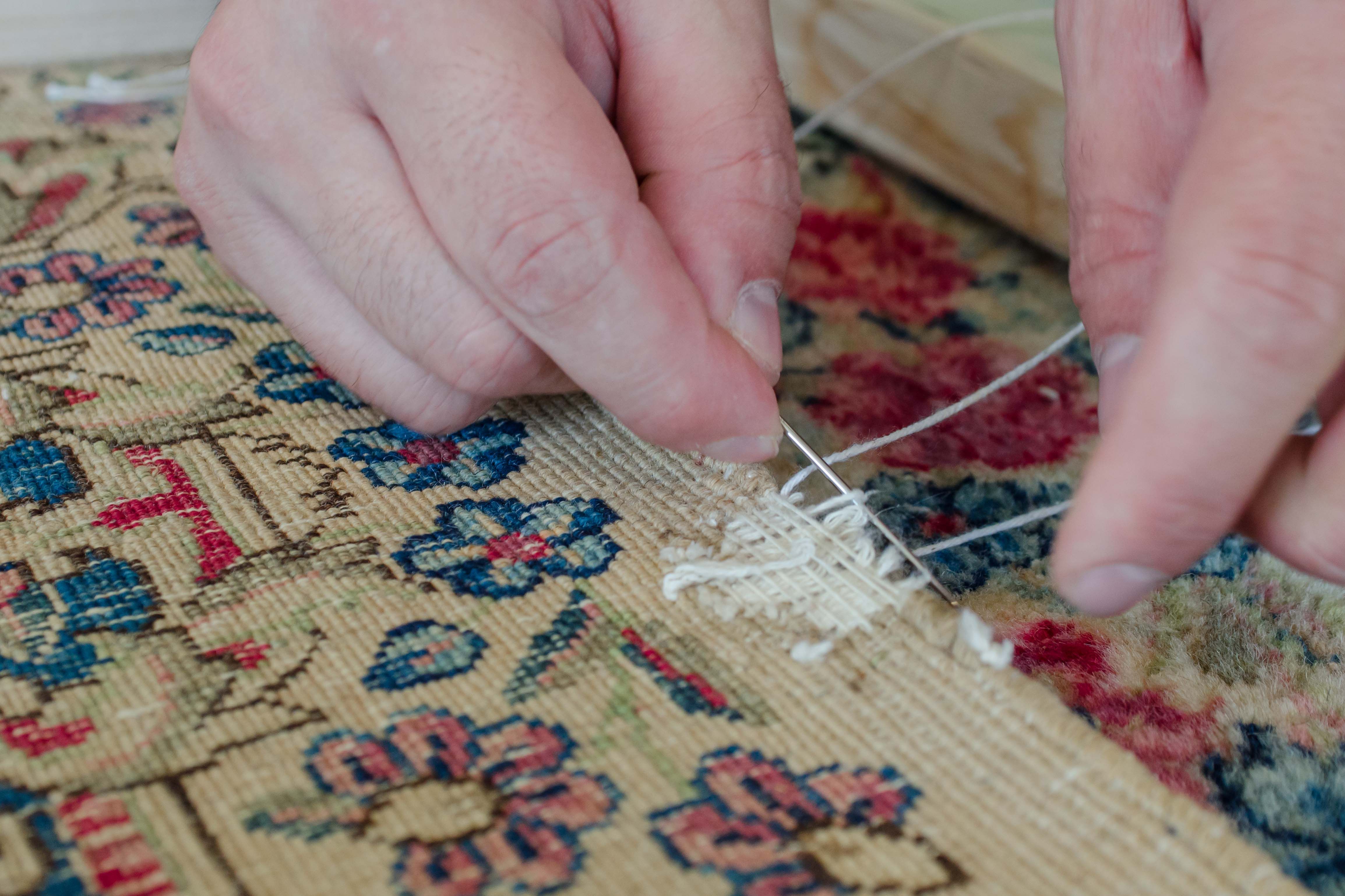  feng shui tips-mending torn rug-stitching rug