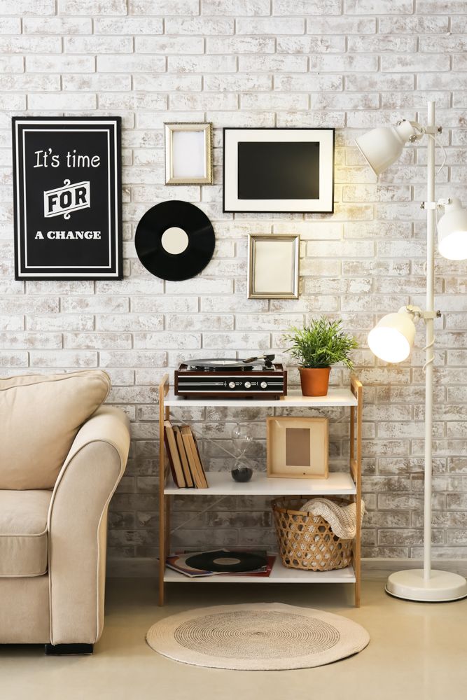 wall decor-exposed brick wall-retro decor