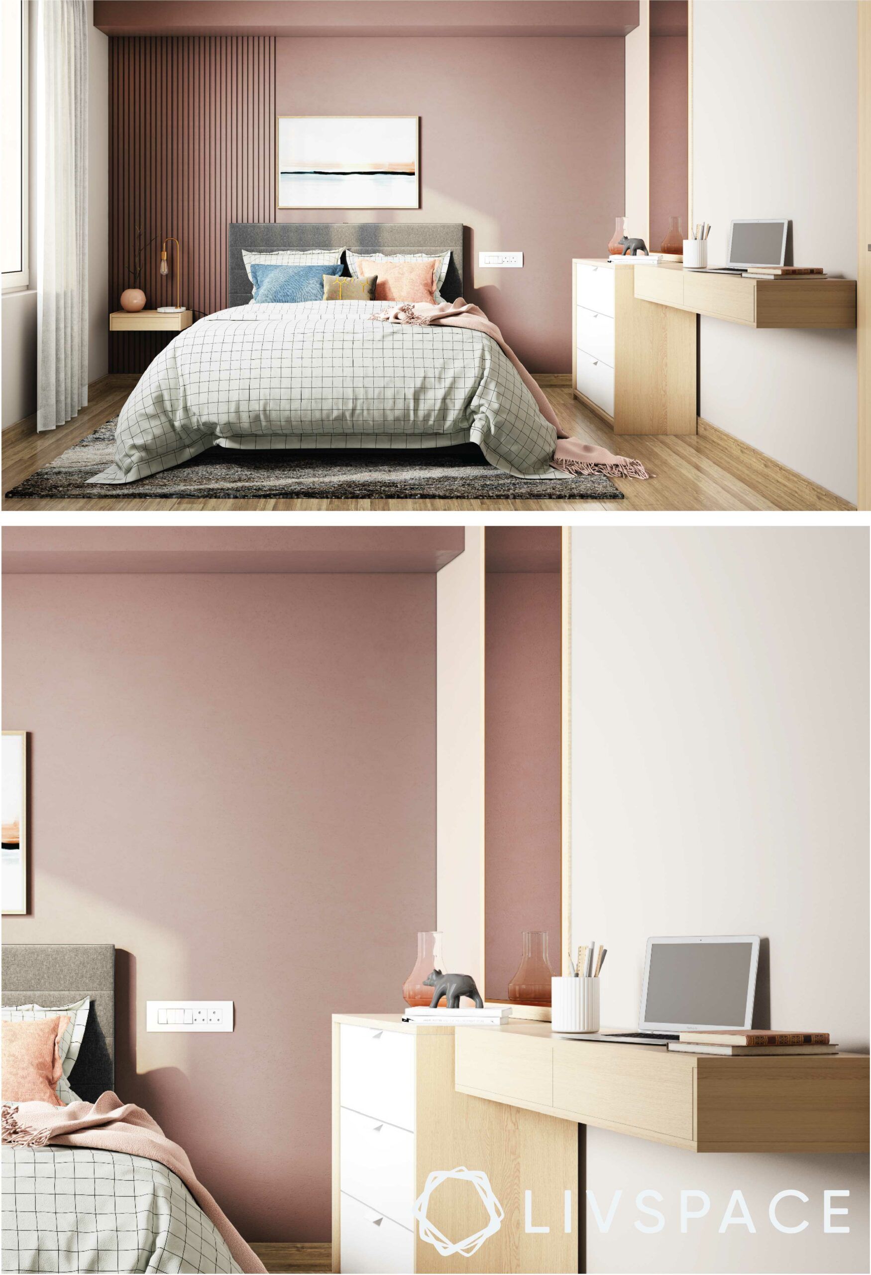 lavender-room-wall-mounted-study-table