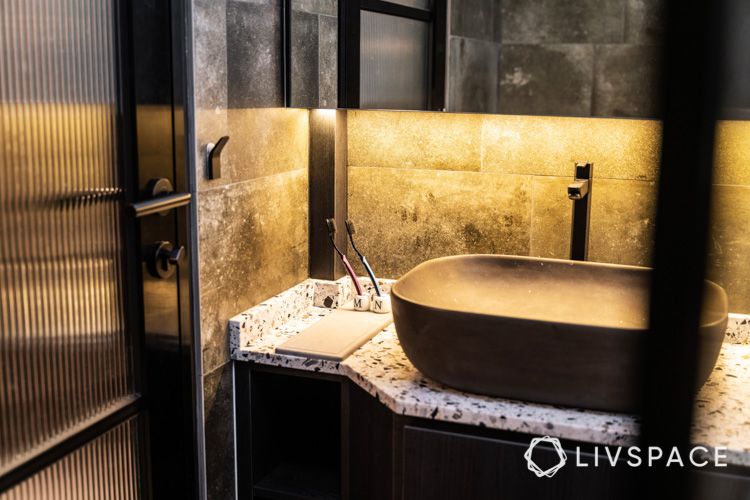 hdb renovation-terrazzo marble-bathroom vanity counter