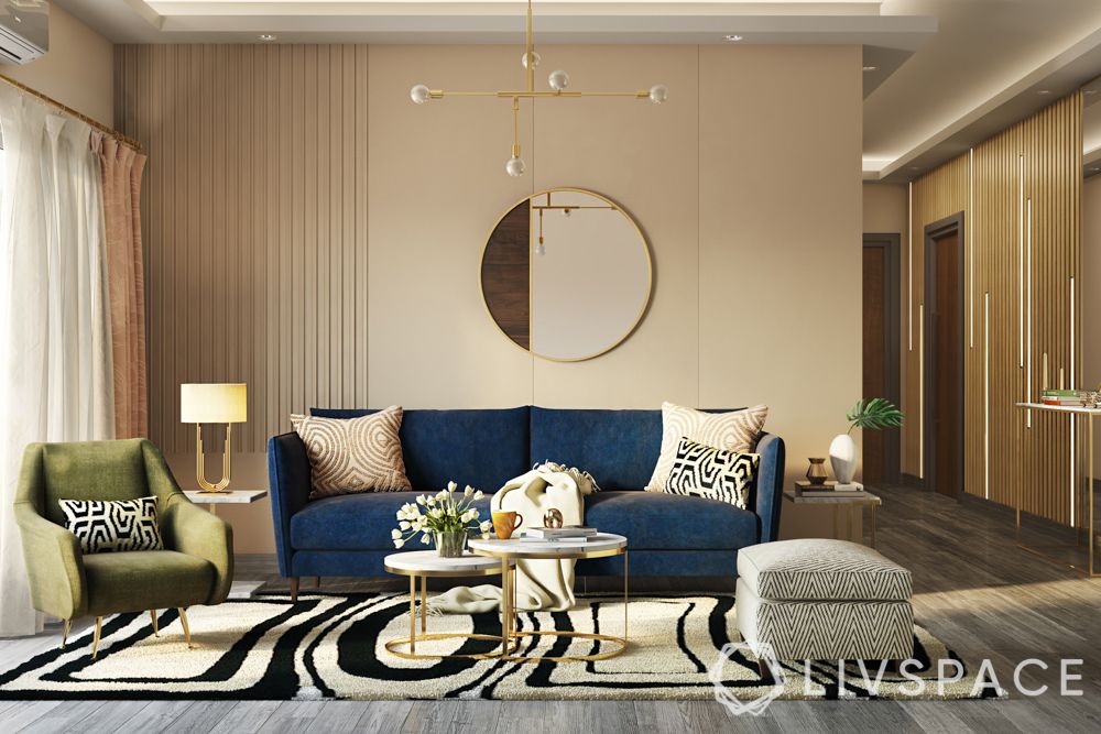 living-room-design-contemporary-blue-couch-mirror
