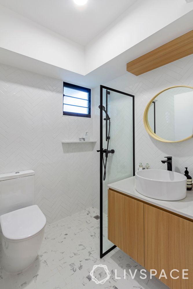 hdb renovation-white toilet-vanity unit