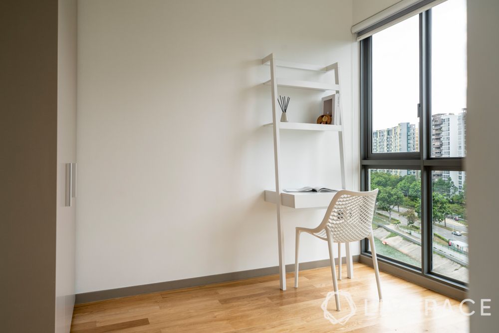 wood flooring-white unit-minimalism