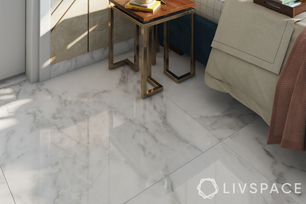 marble floor-white floor