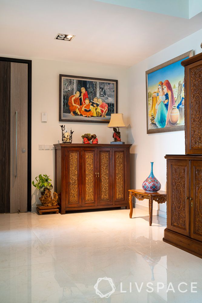 eclectic style-foyer unit-wall paintings