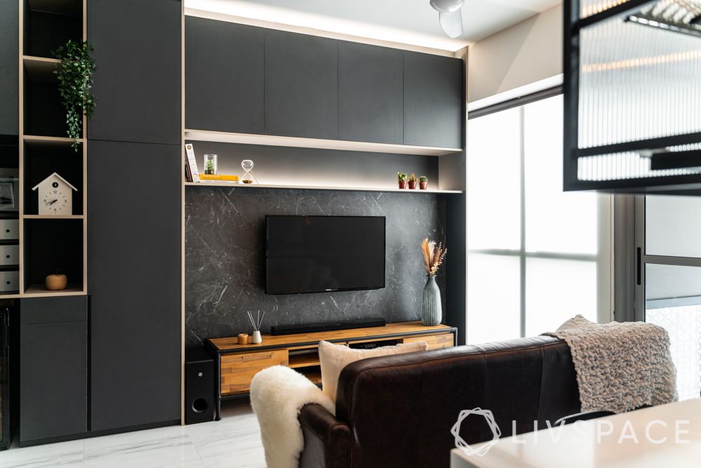 tv-wall-design-black-compact-home-marble-finish-vertical-space