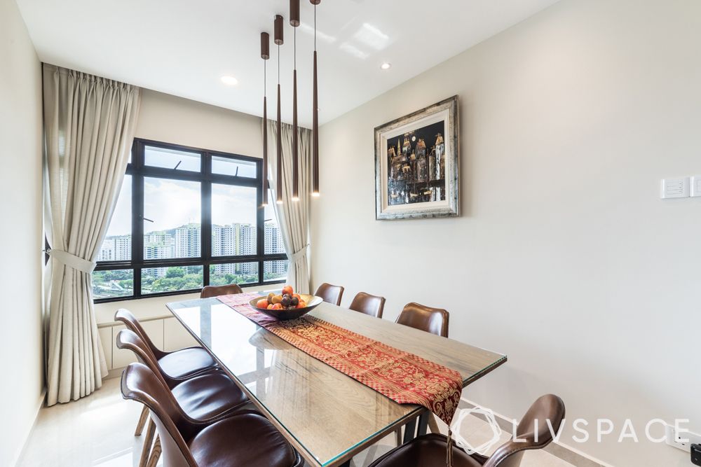 resale-hdb-dining-room-pendant-lights-wooden-table