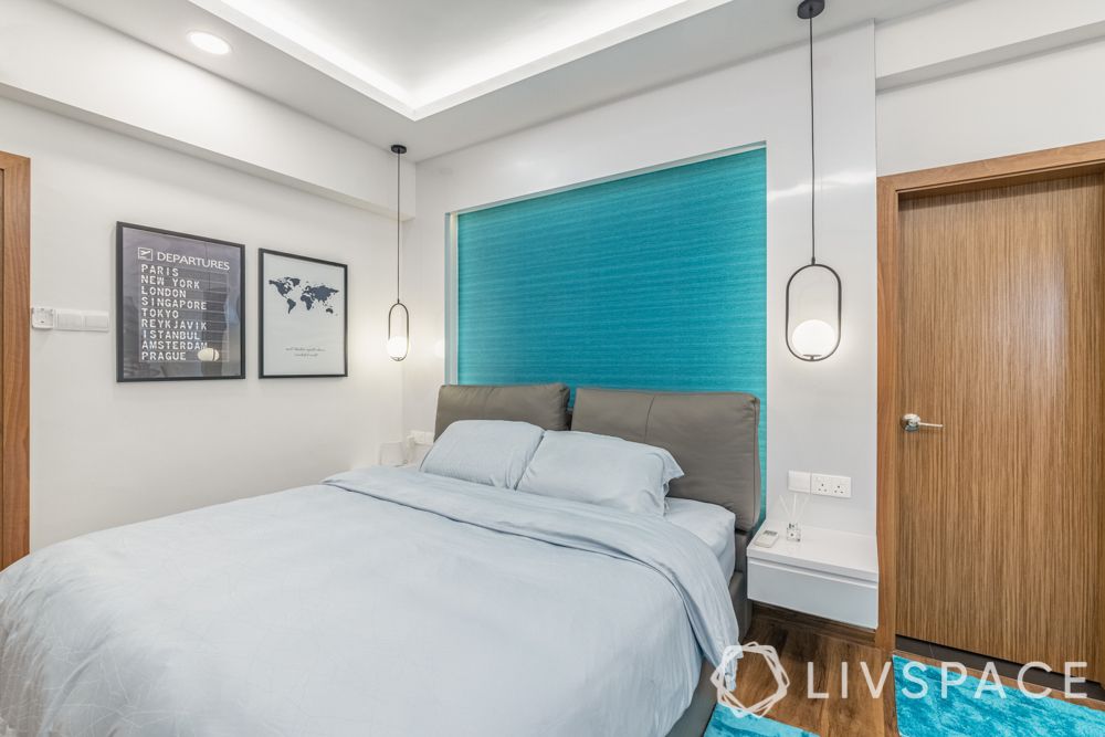 modern-interior-design-bedroom-blue-wall-frames