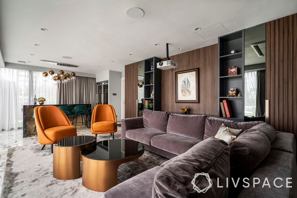 penthouse-condo-casual-sitting-room-entertainment-room-velvet-sofa