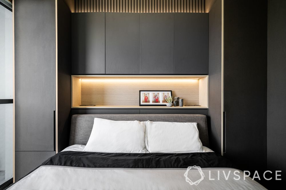 storage-for-home-bedroom-grey-bedframe-niche-lighting