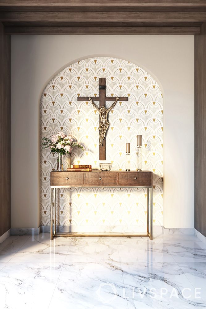 catholic-home-altars-wallpaper-arch-design-console-table