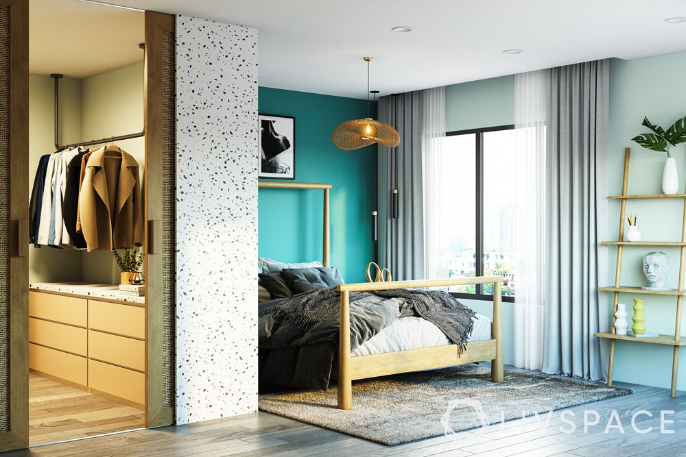 teal-and-white-best-colour-combination-for-bedroom