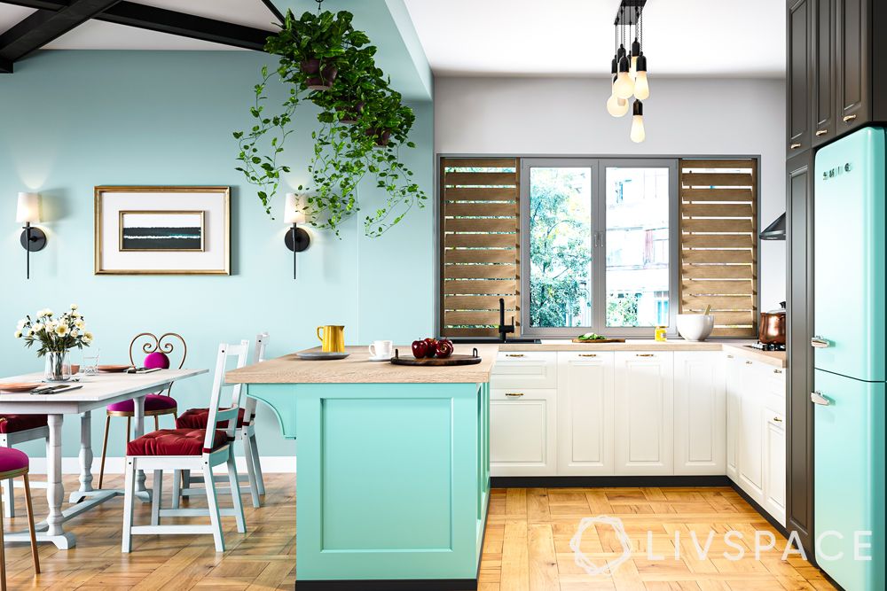 jade-seah-kitchen-mint-green-island-white-cabinetry-hanging-plants