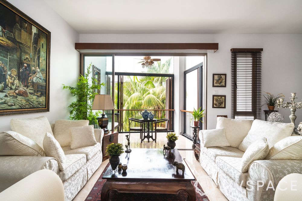 living-room-designer-white-couch-brown-table