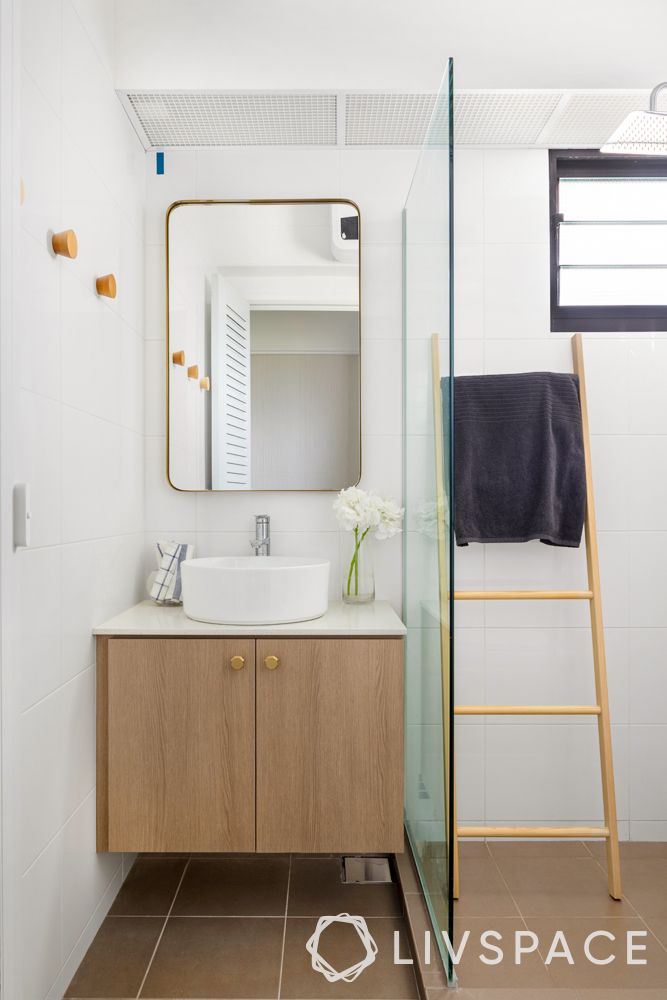 small-house-design-ideas-bathroom-floating-wooden-vanity-unit