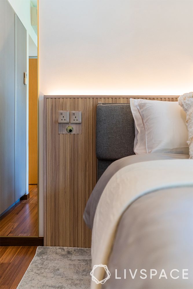 small-condo-interior-design-common-bedroom-wooden-headbord