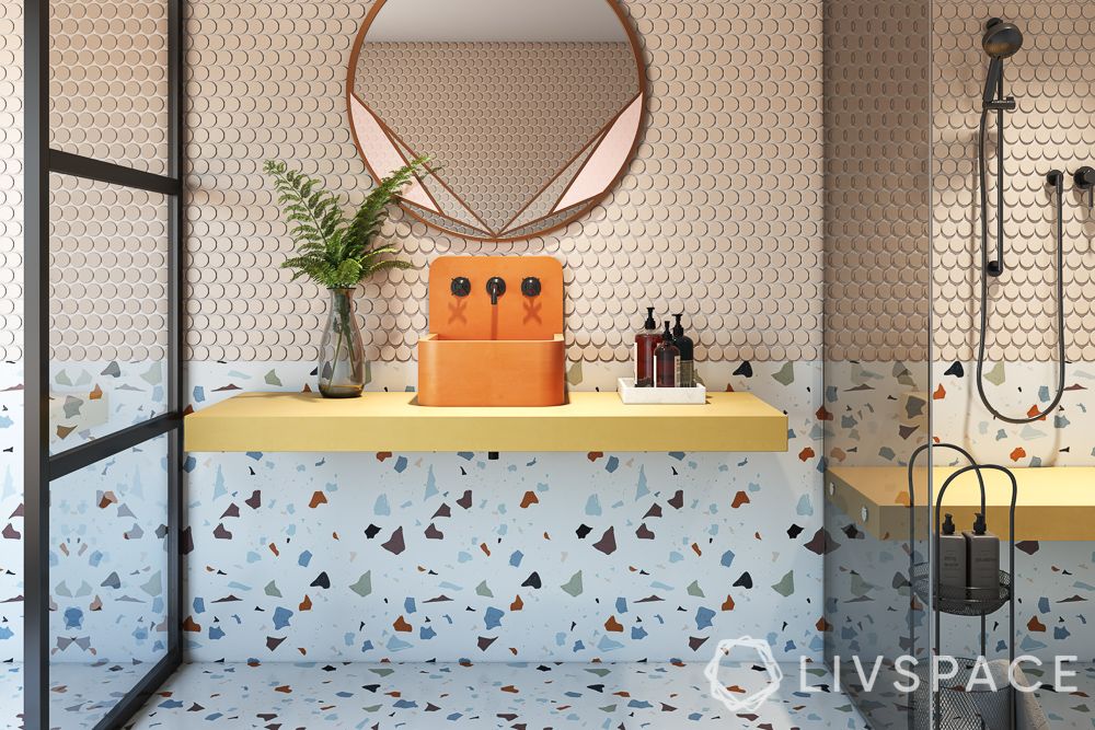 peach-penny-tiles-terrazzo-flooring-orange-sink