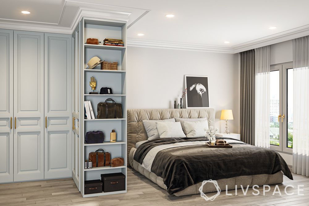 bedroom-wardrobe-designs-walk-in-with-purses-niches-shelf