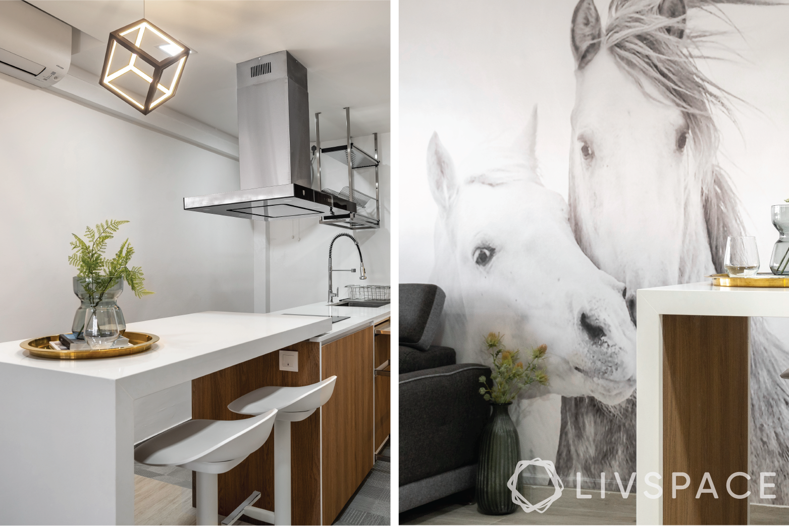 animal-themed-living-room-wallpaper-kitchen-dining-table-extendable