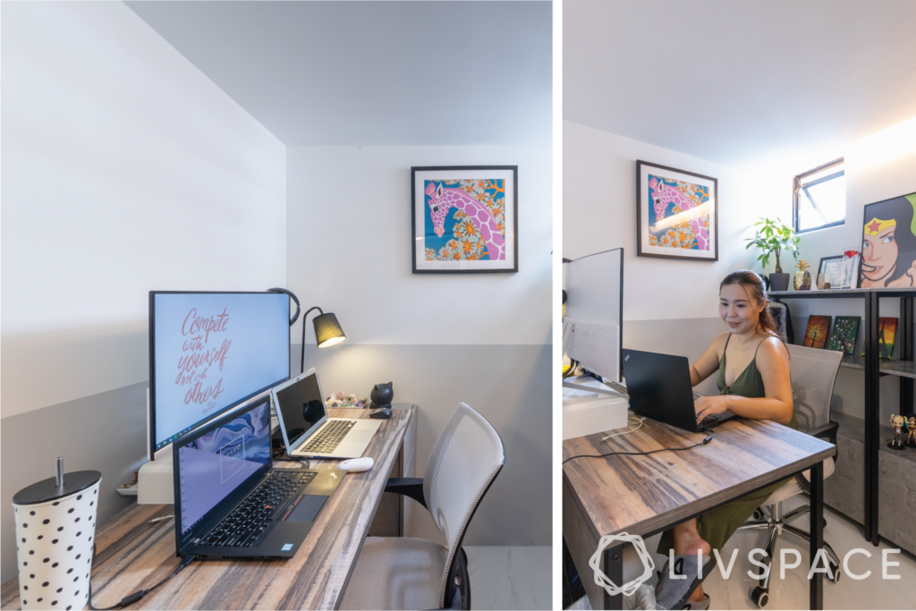 small-home-office-ideas-wonder woman-DC-themed-home-office
