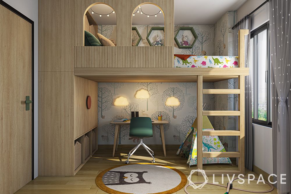 study-table-wallpaper-kids-room-customised-furniture