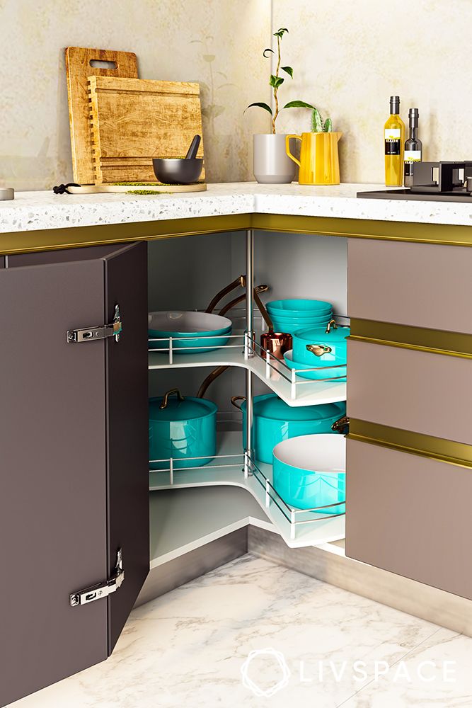 Kitchen Corner Cabinet Design: maximize your storage space with these