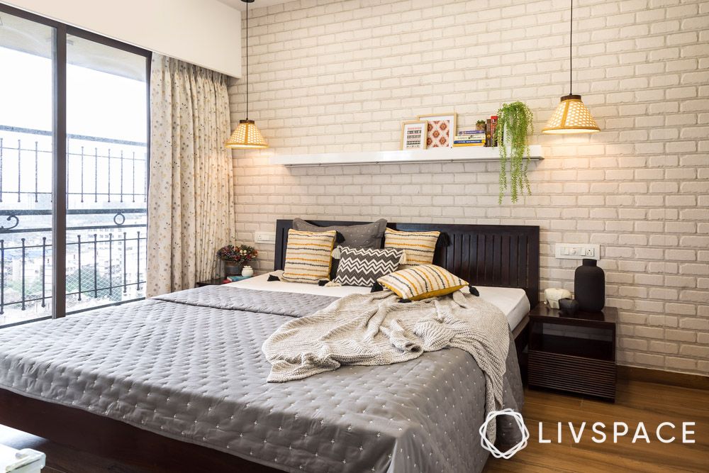 tiled-wall-panel-in-brick-pattern-in-bedroom