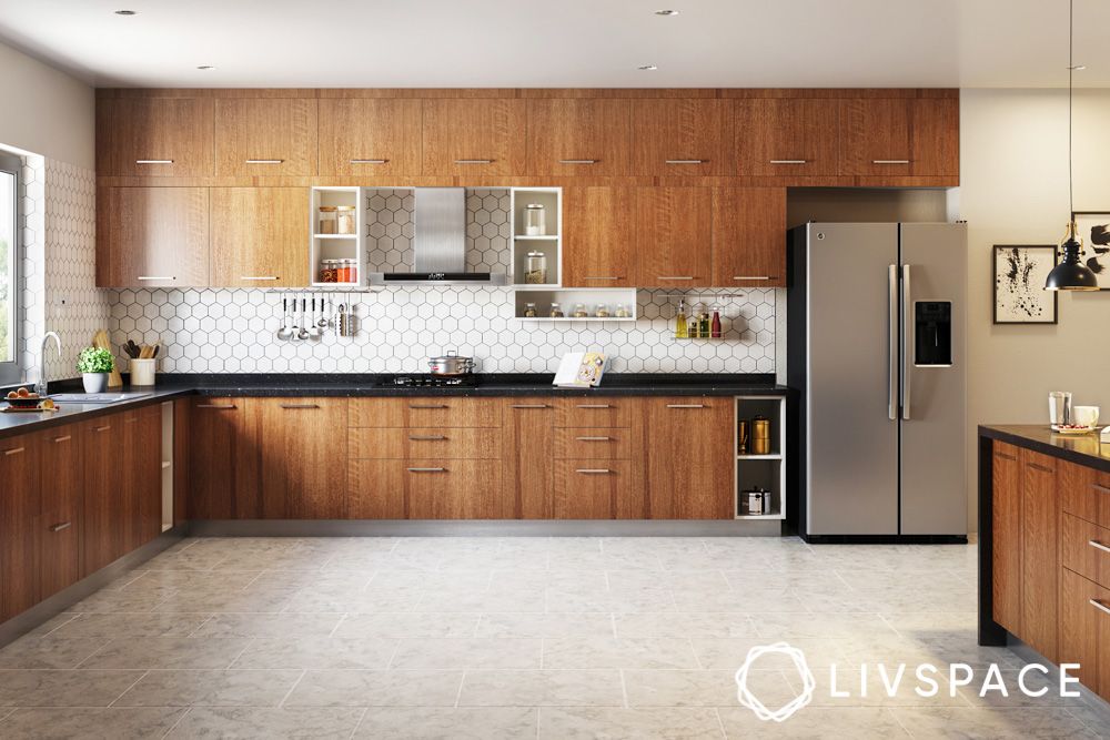 granite-flooring-in-kitchen-with-wooden-cabinetry