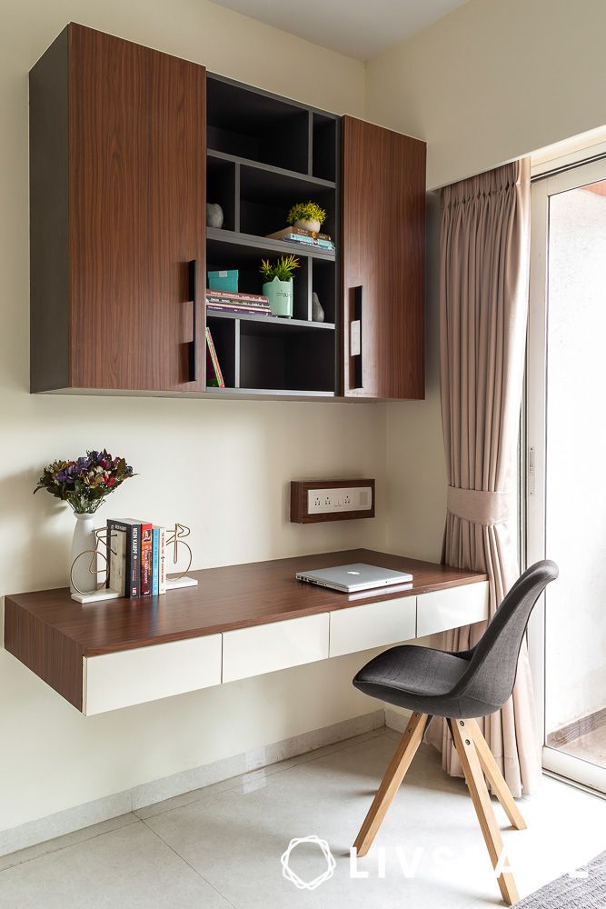 simple wooden study room design