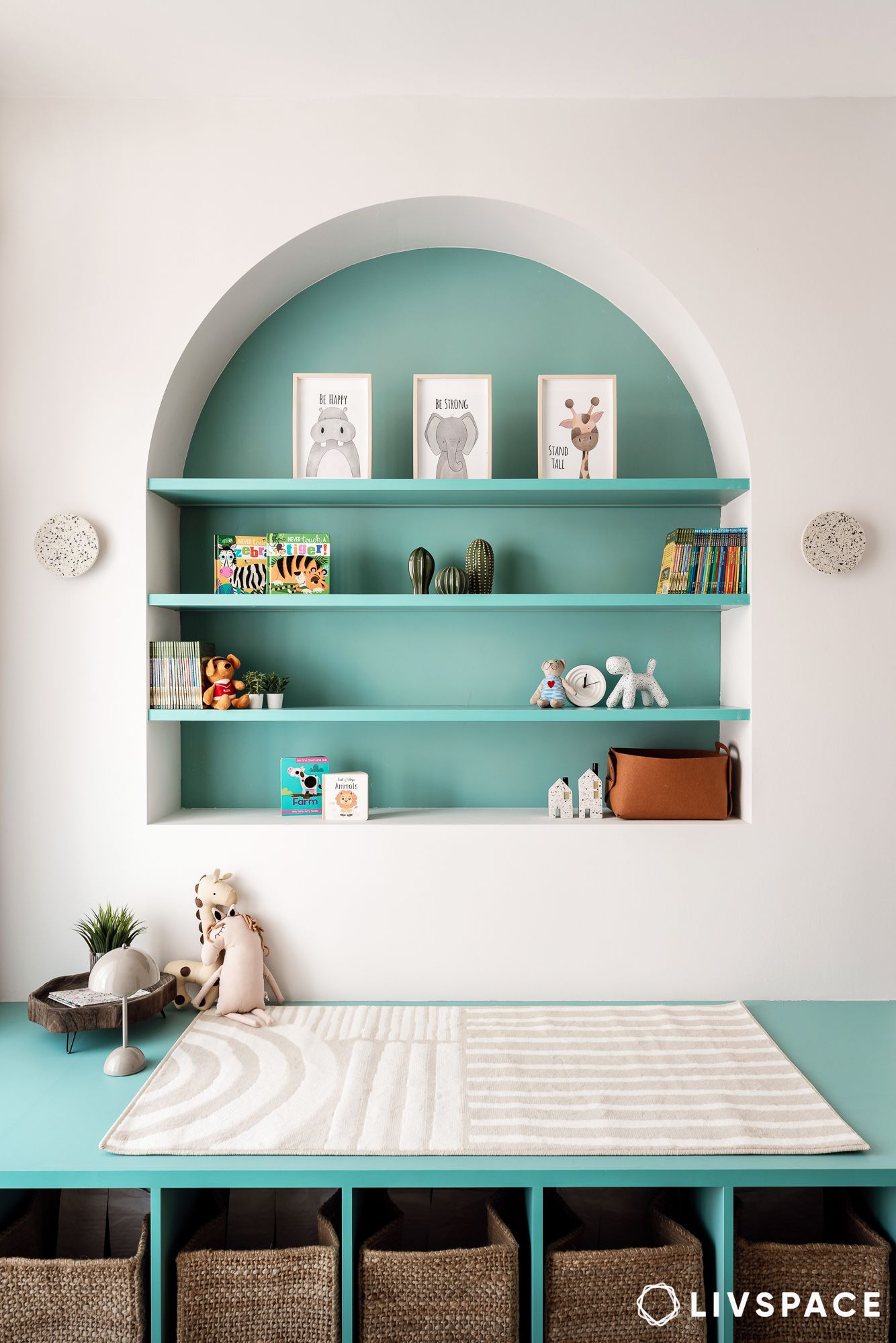 kids playroom mint green