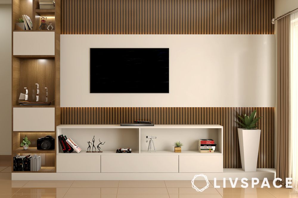 mdf wood material tv unit