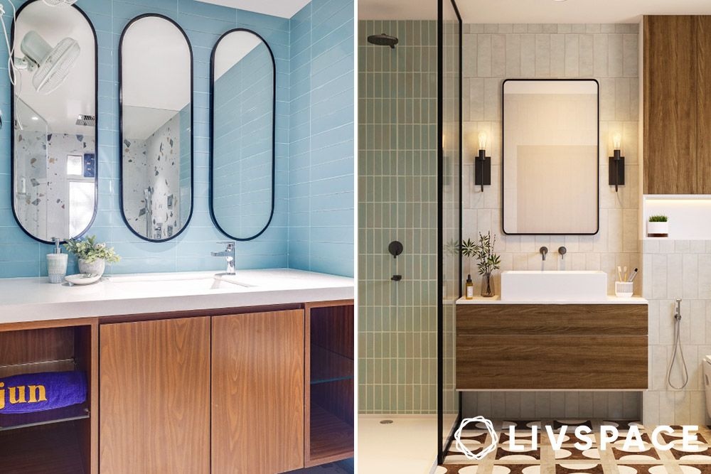 bathroom-with-framed-mirror
