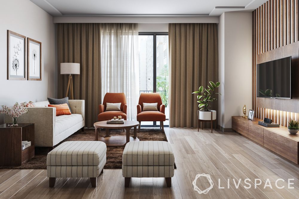 interior-design-for-living-room-living-room-symmetry-orange-ottomans-wooden-flooring